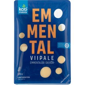 Kotimaista emmentaljuusto viipale 120 g