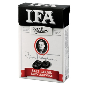 Nidar IFA Saltlakris salmiakkilakritsi pastilleja 34g