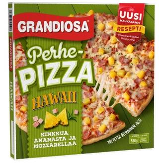 Grandiosa hawaii perhepizza, kinkkua, ananasta ja juustoa pakaste 530g