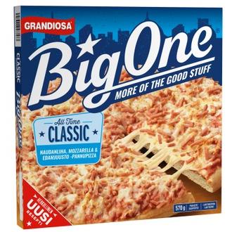 Grandiosa BigOne pan pizza classic, juustoa, tomaattikastiketta ja naudanlihaa 570g
