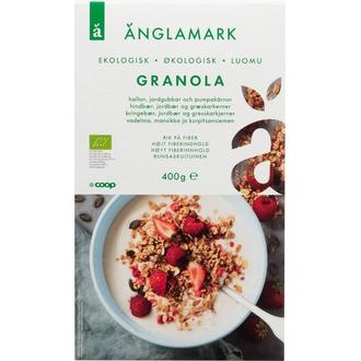 Änglamark vadelma-mansikkagranola luomu 400 g