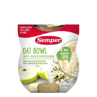 Semper Oat Bowl Omena Ja Kardemumma, Lasten Valmisvälipala Alkaen 8Kk 2X130g