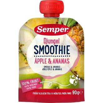 Semper 90G Smoothie Djungel Omenaa Ja Ananasta Alkaen 6 Kk Lasten Hedelmäsose
