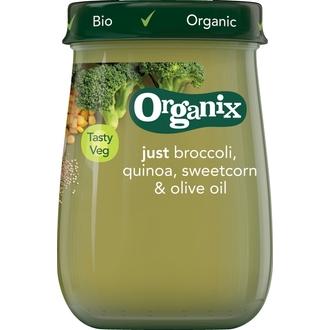 Organix Just Luomu Parsakaali. Maissi, Kvinoa & Oliiviöljy 190G, Vihannessose Alkaen 6 Kk
