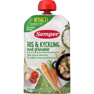 Semper 120G  Riisiä, Kanaa & Vihanneksia Alkaen 6 Kk, Valmis Ateria