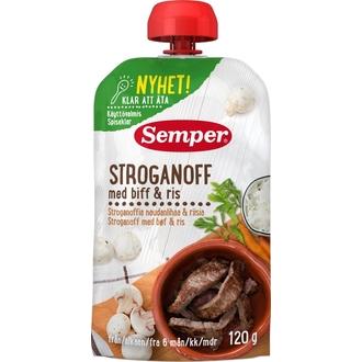Semper 120G Stroganoffia Naudanlihaa & Riisiä Alkaen 6 Kk, Lasten Valmisateria