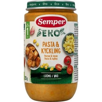 Semper Eko 235G Pastarenkaita, Kanaa Ja Vihanneksia Alkaen 1 V Luomu Lastenateria