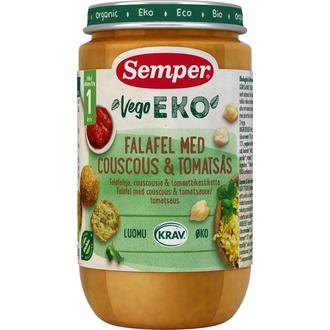 Semper Vego Eko 235G Luomu Falafeleja, Couscousia Ja Tomaattikastiketta Alkaen 12Kk Lasten Luomuateria
