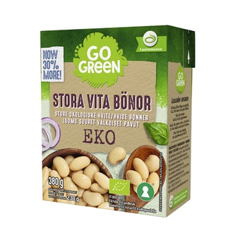 GoGreen Luomu suuret valkoiset pavut 380g/230g