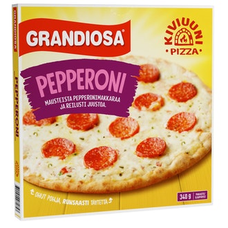 Grandiosa pepperoni kiviuuni pakastepizza 340g