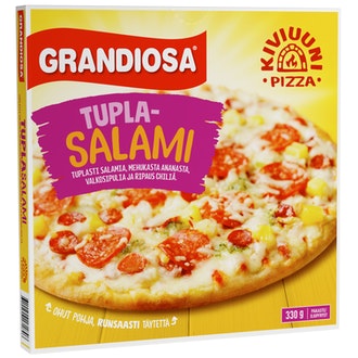Grandiosa tuplasalami kiviuuni pakastepizza 330g