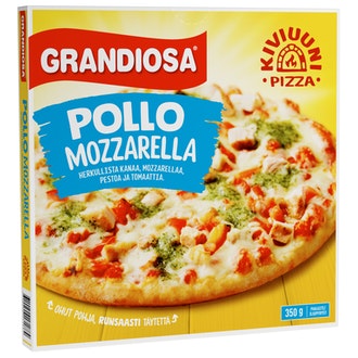 Grandiosa pollo mozzarella kiviuuni pakastepizza 350g