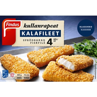 Findus Kullanrapeat kalafileet MSC 360g, pakaste