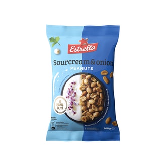 Estrella Sourcream & Onion Maapähkinät 140g