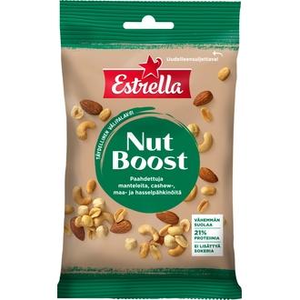 Estrella Nutboost Pähkinämix, Manteli, Cashew, Maa- & Hasselpähkinä 120g