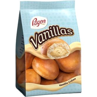Pågen Vanillas vehnäpullat vaniljakreemillä 220g