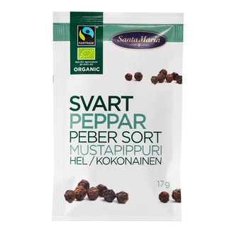 Santa Maria luomu mustapippuri 17g kokonainen