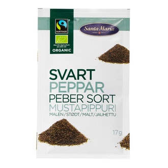 Santa Maria luomu mustapippuri  17g jauhettu