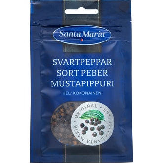 Santa Maria kokonainen Mustapippuri,  pussi 22g