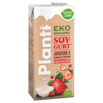Planti soygurt 0,75l mansikka & metsämansikka luomu