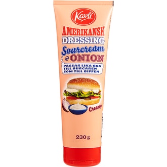 Kavli Amerikansk Dressing Sourcream & Onion Hampurilaiskastike 230g