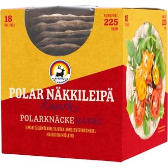 Polarbröd Polar Näkkileipä Kaura. Ohut rapea näkkileipä Ruotsista. Sisältää runsaasti kuitua ja täysjyvää.