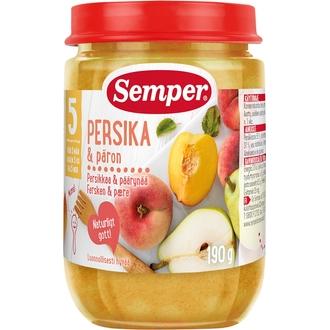 Semper 190g Persikkaa ja päärynää  alkaen 5-6kk hedelmäsose