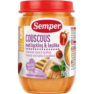 Semper 190g Couscousia, kanaa & basilikaa alkaen 6 kk ateria