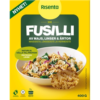 Risenta fusilli maissista, linssistä ja herneistä 400g