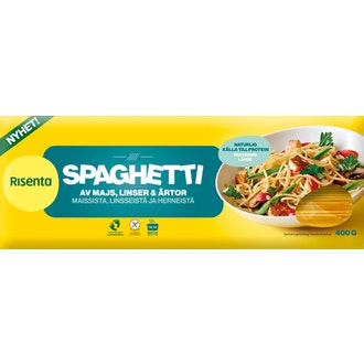 Risenta spagetti maissista, linsseistä ja herneistä 400g