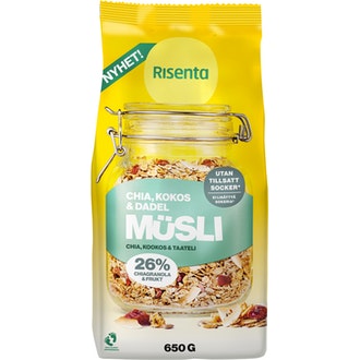 Risenta mysli 650g chia-kookos-taateli