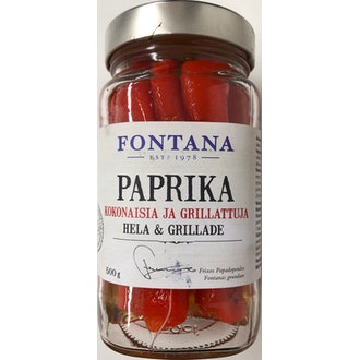 Fontana paprika kokonaisia ja grillattuja 500g/360g