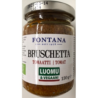 Fontana Bruschetta Luomu aurinkokuivattu tomaatti 130g