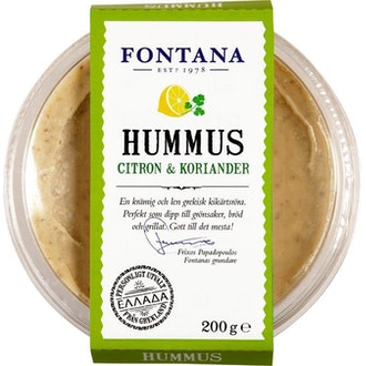 Fontana hummus sitruuna ja korianteri 200g