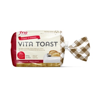 Fria Vaalea leipä 500g gluteeniton pakaste viipale x 6