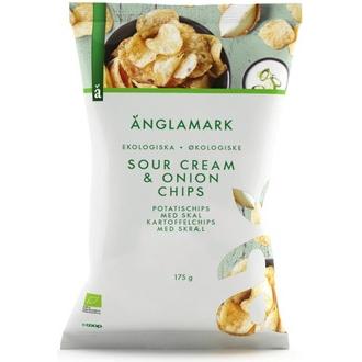 Änglamark perunalastu sour cream & sipuli luomu 175 g