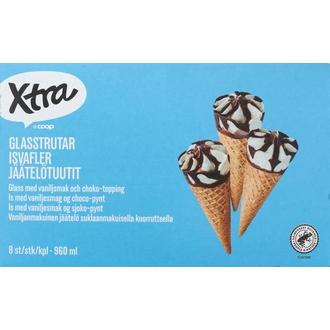 Xtra jäätelötuutit vanilja 960ml 8kpl