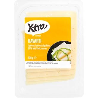 Xtra Havarti viipaleina 27% rasvaa 100g