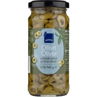 Rainbow vihreät oliivit viipaleina 235/142 g