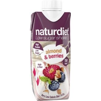 Naturdiet shake 330ml manteli-marja