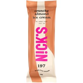 Nick\'s crunchy almond jäätelö 76g