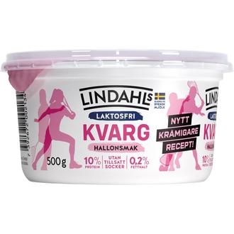 Lindahls laktoositon vadelmanmakuinen rahka 500g
