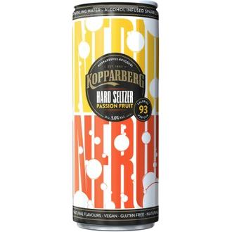 Kopparberg Hard Seltzer 5,0% Passionfruit, Hiilihapotettu Alkoholijuoma 330Ml Tölkki