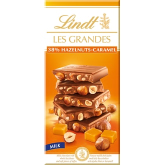 Lindt LesGrandes 150g 38% Hasselpähkinä karamelli suklaa