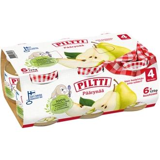 Piltti 6x125g Päärynää hedelmäsose 4kk