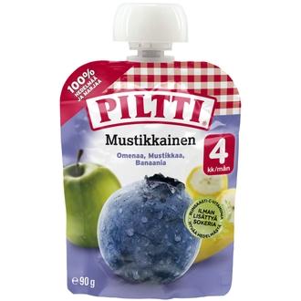 Piltti Hedelmähetki 90g Omena Mustikka Banaani hedelmäsose 6kk
