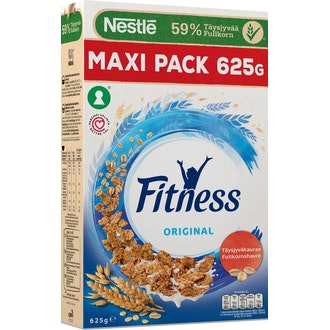 Nestlé Fitness Original 625g rapeita hiutaleita täysjyvävehnästä, riisistä ja kaurasta