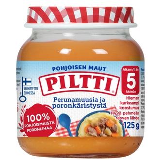 Piltti Pohjoisen maut 125g Perunamuusia ja poronkäristystä lastenateria 5kk