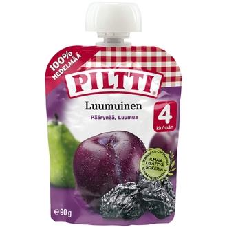 Piltti 90G Luumuinen Hedelmäsose 4Kk Annospussi