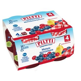 4Xpiltti 4X125g Pohjoisen Maut Metsämarjainen Marja- Ja Hedelmäsose 4Kk